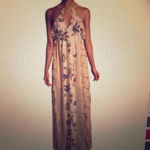 The Jetset Diaries Floral Pink Maxi Dress